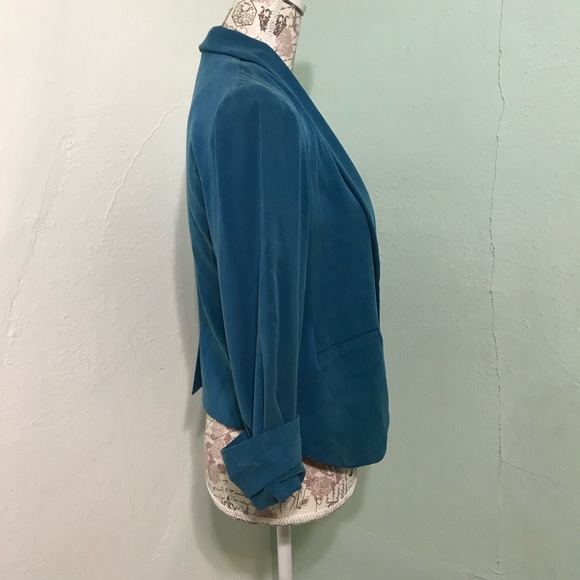 Cartonnier Turquoise One Button Lined Blazer Sz 6 - Picture 4 of 9